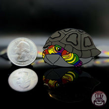 Load image into Gallery viewer, Hue The Pride Turtle Enamel Limited Run Pin