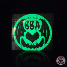 Load image into Gallery viewer, Holographic Glow in the Dark BBA Logo Vinyl Decal
