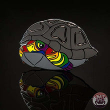 Load image into Gallery viewer, Hue The Pride Turtle Enamel Limited Run Pin
